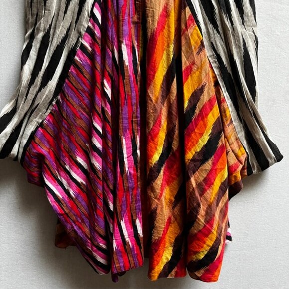 Kaktus boho Striped Women's Tank top cotton dress Sz S - Picture 2 of 12